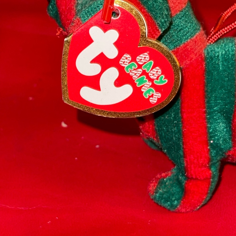 Ty Beanie Babies Baby Beanie Stripes the Dog with Swing Tags. 2009 - Picture 5 of 9